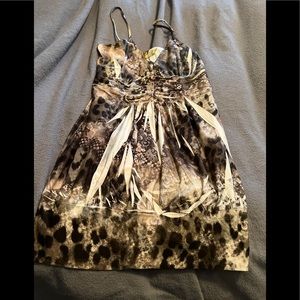 yoyo 5 brown dress shirt size small